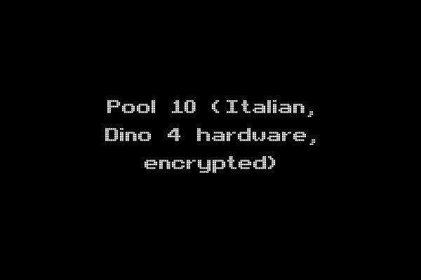 Pool 10 (Italian, Dino 4 hardware, encrypted)