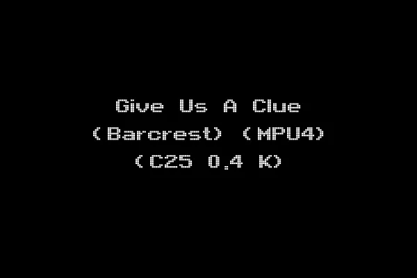 Give Us A Clue (Barcrest) (MPU4) (C25 0.4 K)