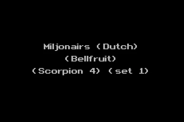 Miljonairs (Dutch) (Bellfruit) (Scorpion 4) (set 1)