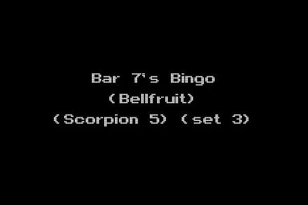 Bar 7's Bingo (Bellfruit) (Scorpion 5) (set 3)