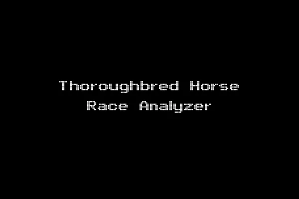 Thoroughbred Horse Race Analyzer