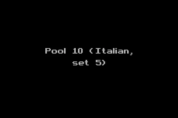Pool 10 (Italian, set 5)