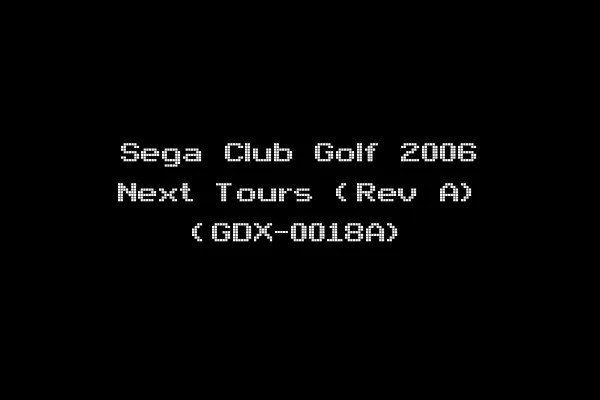 Sega Club Golf 2006 Next Tours (Rev A) (GDX-0018A)