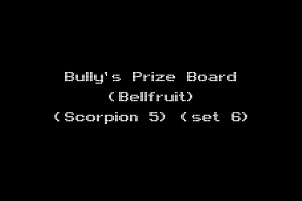 Bully's Prize Board (Bellfruit) (Scorpion 5) (set 6)