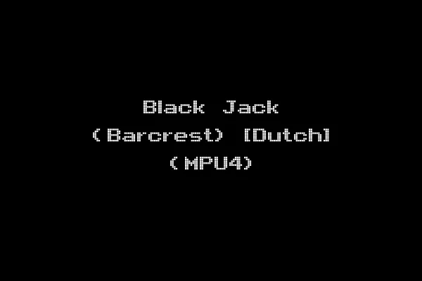 Black Jack (Barcrest) [Dutch] (MPU4)