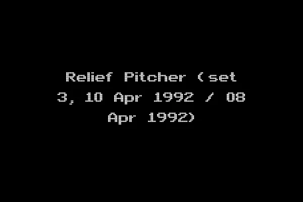 Relief Pitcher (set 3, 10 Apr 1992 / 08 Apr 1992)