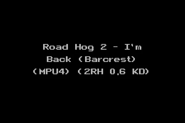 Road Hog 2 - I'm Back (Barcrest) (MPU4) (2RH 0.6 KD)