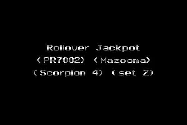 Rollover Jackpot (PR7002) (Mazooma) (Scorpion 4) (set 2)