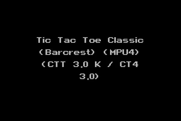 Tic Tac Toe Classic (Barcrest) (MPU4) (CTT 3.0 K / CT4 3.0)