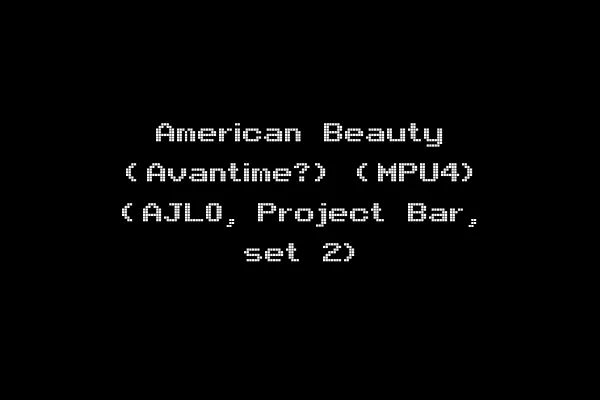 American Beauty (Avantime?) (MPU4) (AJL0, Project Bar, set 2)