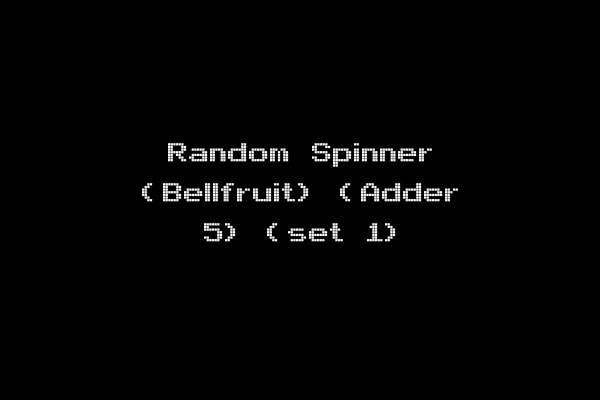Random Spinner (Bellfruit) (Adder 5) (set 1)