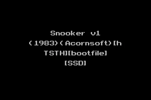 Snooker v1 (1983)(Acornsoft)[h TSTH][bootfile] [SSD]
