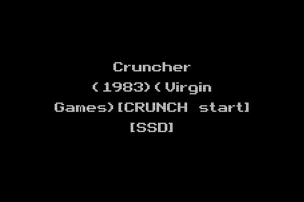 Cruncher (1983)(Virgin Games)[CRUNCH start] [SSD]