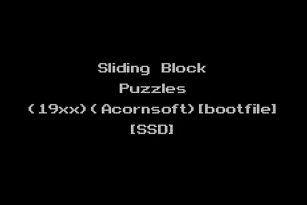 Sliding Block Puzzles (19xx)(Acornsoft)[bootfile] [SSD]