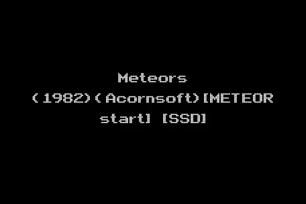 Meteors (1982)(Acornsoft)[METEOR start] [SSD]