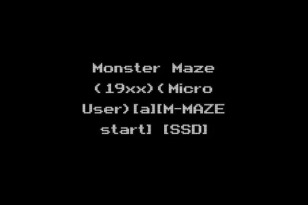 Monster Maze (19xx)(Micro User)[a][M-MAZE start] [SSD]