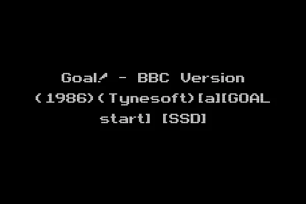 Goal! - BBC Version (1986)(Tynesoft)[a][GOAL start] [SSD]