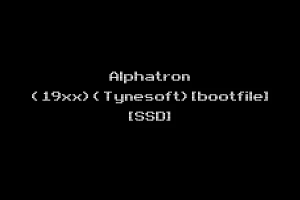 Alphatron (19xx)(Tynesoft)[bootfile] [SSD]
