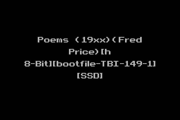 Poems (19xx)(Fred Price)[h 8-Bit][bootfile-TBI-149-1] [SSD]