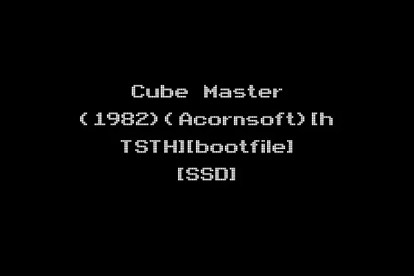 Cube Master (1982)(Acornsoft)[h TSTH][bootfile] [SSD]