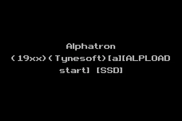 Alphatron (19xx)(Tynesoft)[a][ALPLOAD start] [SSD]