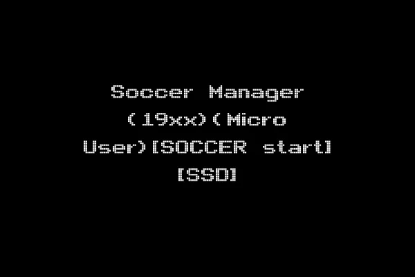 Soccer Manager (19xx)(Micro User)[SOCCER start] [SSD]