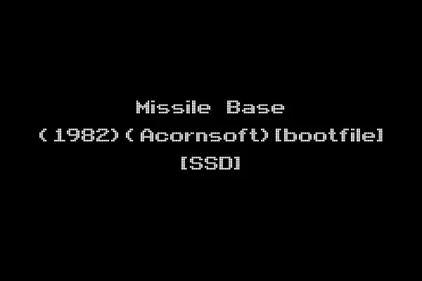 Missile Base (1982)(Acornsoft)[bootfile] [SSD]