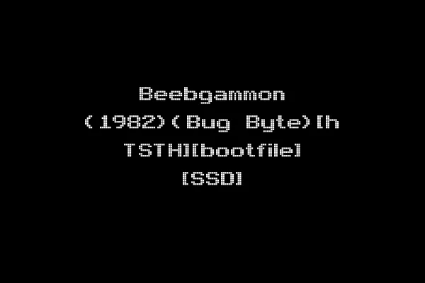 Beebgammon (1982)(Bug Byte)[h TSTH][bootfile] [SSD]