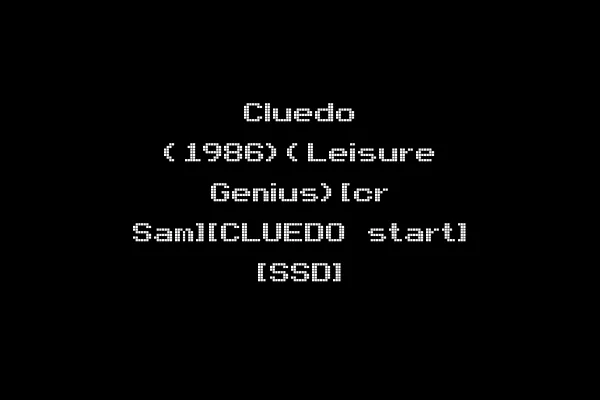 Cluedo (1986)(Leisure Genius)[cr Sam][CLUEDO start] [SSD]