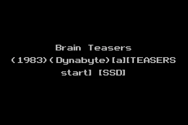 Brain Teasers (1983)(Dynabyte)[a][TEASERS start] [SSD]
