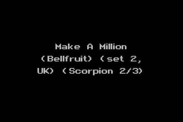 Make A Million (Bellfruit) (set 2, UK) (Scorpion 2/3)