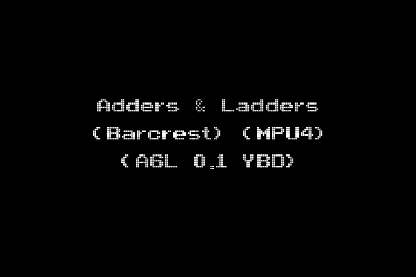 Adders & Ladders (Barcrest) (MPU4) (A6L 0.1 YBD)