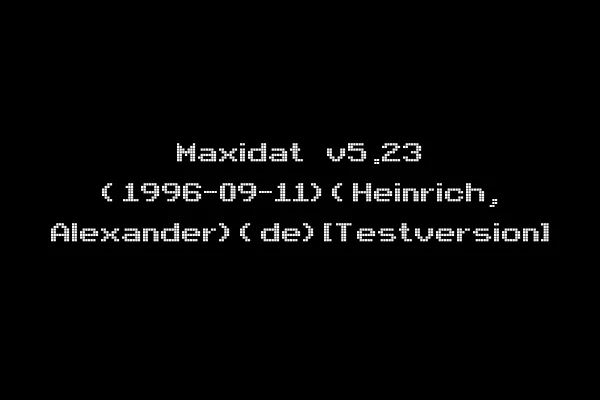 Maxidat v5.23 (1996-09-11)(Heinrich, Alexander)(de)[Testversion]