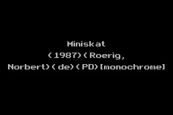 Miniskat (1987)(Roerig, Norbert)(de)(PD)[monochrome]