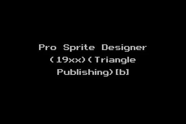 Pro Sprite Designer (19xx)(Triangle Publishing)[b]
