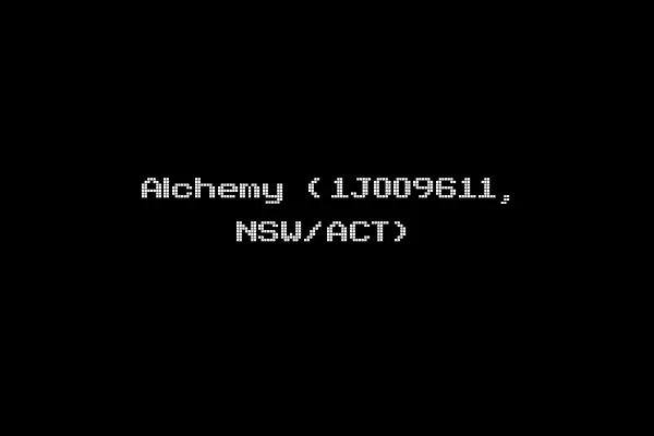 Alchemy (1J009611, NSW/ACT)