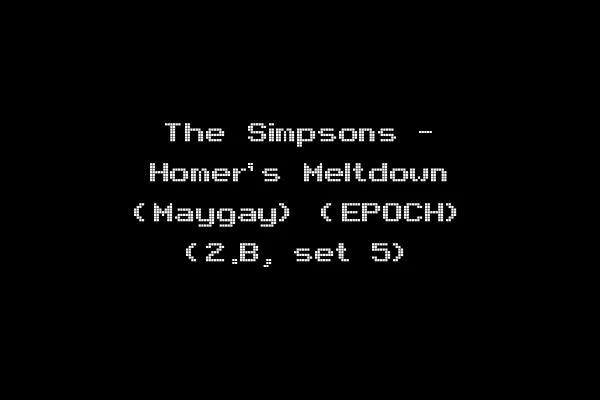 The Simpsons - Homer's Meltdown (Maygay) (EPOCH) (2.B, set 5)