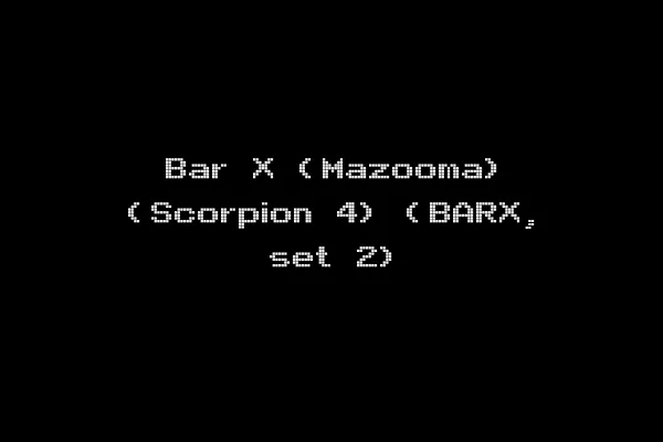 Bar X (Mazooma) (Scorpion 4) (BARX, set 2)