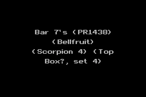 Bar 7's (PR1438) (Bellfruit) (Scorpion 4) (Top Box?, set 4)