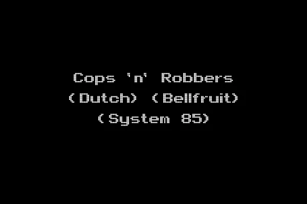 Cops 'n' Robbers (Dutch) (Bellfruit) (System 85)