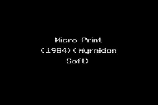 Micro-Print (1984)(Myrmidon Soft)