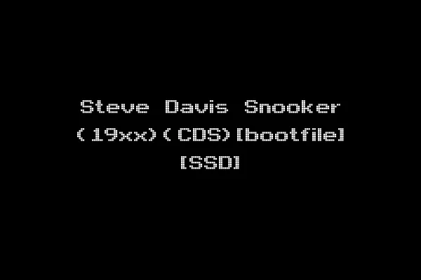 Steve Davis Snooker (19xx)(CDS)[bootfile] [SSD]