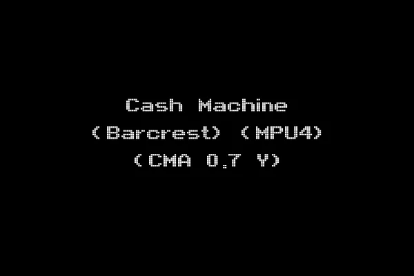 Cash Machine (Barcrest) (MPU4) (CMA 0.7 Y)