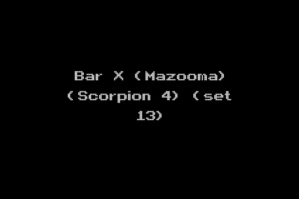 Bar X (Mazooma) (Scorpion 4) (set 13)