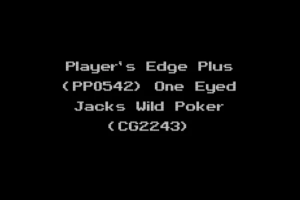 Player's Edge Plus (PP0542) One Eyed Jacks Wild Poker (CG2243)
