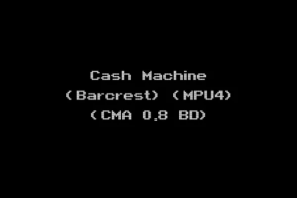 Cash Machine (Barcrest) (MPU4) (CMA 0.8 BD)