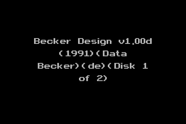 Becker Design v1.00d (1991)(Data Becker)(de)(Disk 1 of 2)