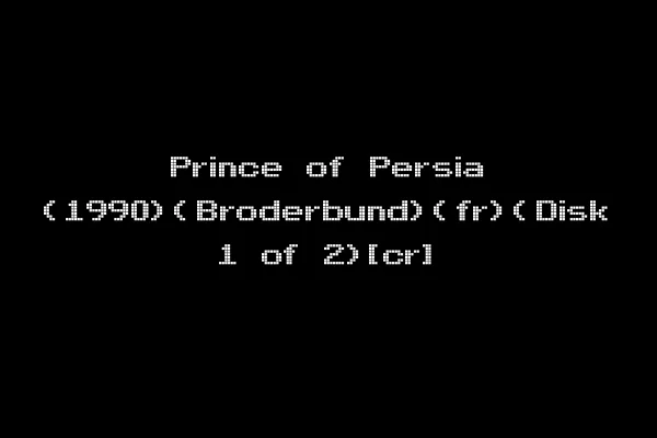 Prince of Persia (1990)(Broderbund)(fr)(Disk 1 of 2)[cr]