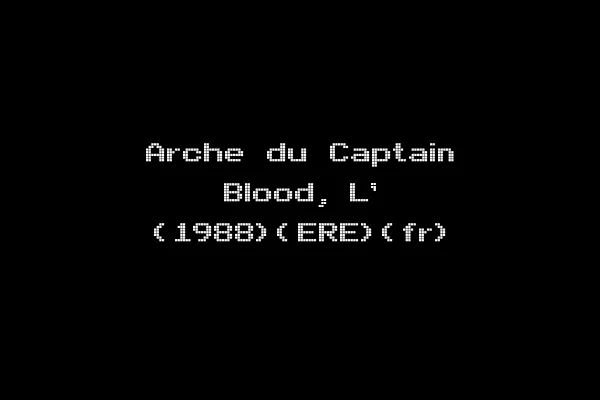 Arche du Captain Blood, L' (1988)(ERE)(fr)