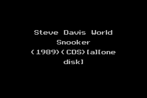 Steve Davis World Snooker (1989)(CDS)[a][one disk]